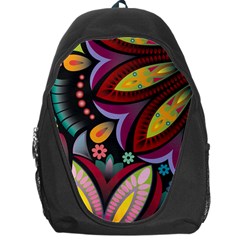 Flower Floral Sunflower Rose Color Rainbow Circle Polka Backpack Bag by Mariart