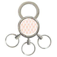 Donut Rainbows Beans White Pink Food 3-ring Key Chains