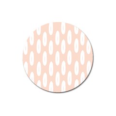 Donut Rainbows Beans White Pink Food Magnet 3  (round) by Mariart