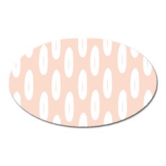 Donut Rainbows Beans White Pink Food Oval Magnet by Mariart