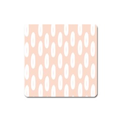 Donut Rainbows Beans White Pink Food Square Magnet