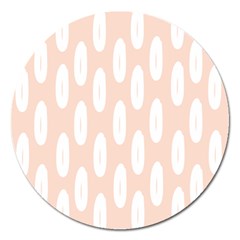 Donut Rainbows Beans White Pink Food Magnet 5  (round) by Mariart