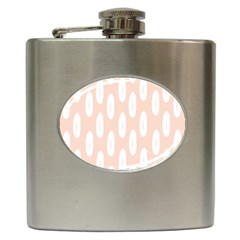 Donut Rainbows Beans White Pink Food Hip Flask (6 Oz)