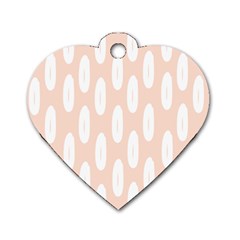 Donut Rainbows Beans White Pink Food Dog Tag Heart (two Sides) by Mariart