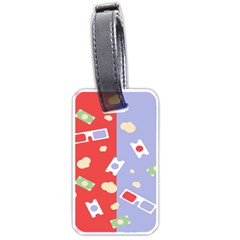 Glasses Red Blue Green Cloud Line Cart Luggage Tags (one Side)  by Mariart