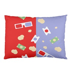 Glasses Red Blue Green Cloud Line Cart Pillow Case (two Sides)