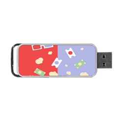 Glasses Red Blue Green Cloud Line Cart Portable Usb Flash (two Sides) by Mariart