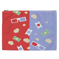 Glasses Red Blue Green Cloud Line Cart Cosmetic Bag (xxl)  by Mariart