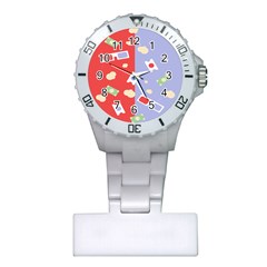 Glasses Red Blue Green Cloud Line Cart Plastic Nurses Watch