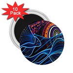 Fish Out Of Water Monster Space Rainbow Circle Polka Line Wave Chevron Star 2.25  Magnets (10 pack)  Front