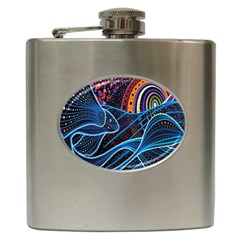 Fish Out Of Water Monster Space Rainbow Circle Polka Line Wave Chevron Star Hip Flask (6 Oz) by Mariart