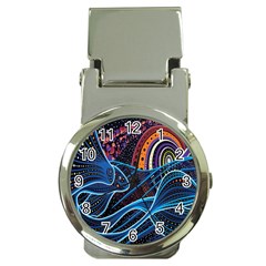 Fish Out Of Water Monster Space Rainbow Circle Polka Line Wave Chevron Star Money Clip Watches by Mariart