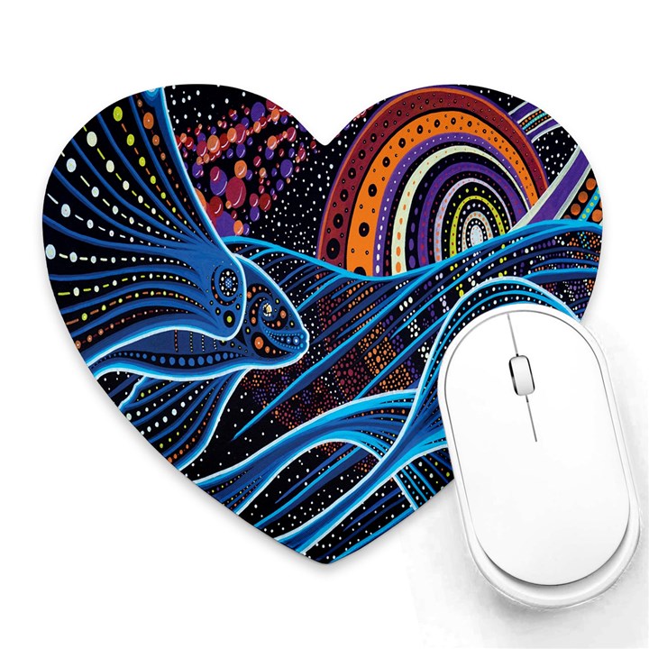 Fish Out Of Water Monster Space Rainbow Circle Polka Line Wave Chevron Star Heart Mousepads