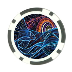 Fish Out Of Water Monster Space Rainbow Circle Polka Line Wave Chevron Star Poker Chip Card Guard by Mariart