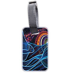 Fish Out Of Water Monster Space Rainbow Circle Polka Line Wave Chevron Star Luggage Tags (Two Sides)