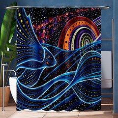 Fish Out Of Water Monster Space Rainbow Circle Polka Line Wave Chevron Star Shower Curtain 60  X 72  (medium)  by Mariart