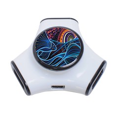 Fish Out Of Water Monster Space Rainbow Circle Polka Line Wave Chevron Star 3-port Usb Hub by Mariart