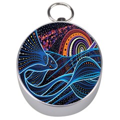 Fish Out Of Water Monster Space Rainbow Circle Polka Line Wave Chevron Star Silver Compasses