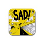 Have Meant  Tech Science Future Sad Yellow Street Rubber Coaster (Square)  Front