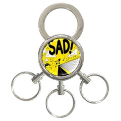 Have Meant  Tech Science Future Sad Yellow Street 3-ring Key Chains by Mariart