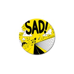 Have Meant  Tech Science Future Sad Yellow Street Golf Ball Marker (10 Pack) by Mariart