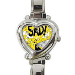 Have Meant  Tech Science Future Sad Yellow Street Heart Italian Charm Watch by Mariart