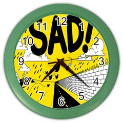 Have Meant  Tech Science Future Sad Yellow Street Color Wall Clocks by Mariart