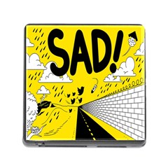 Have Meant  Tech Science Future Sad Yellow Street Memory Card Reader (square) by Mariart