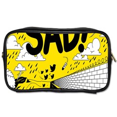 Have Meant  Tech Science Future Sad Yellow Street Toiletries Bags 2-side by Mariart