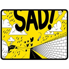 Have Meant  Tech Science Future Sad Yellow Street Fleece Blanket (large)  by Mariart