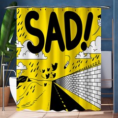 Have Meant  Tech Science Future Sad Yellow Street Shower Curtain 60  X 72  (medium) 