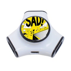 Have Meant  Tech Science Future Sad Yellow Street 3-port Usb Hub by Mariart