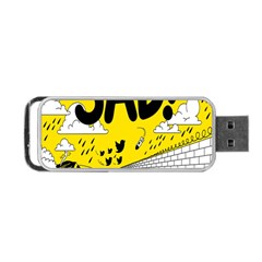 Have Meant  Tech Science Future Sad Yellow Street Portable Usb Flash (two Sides) by Mariart