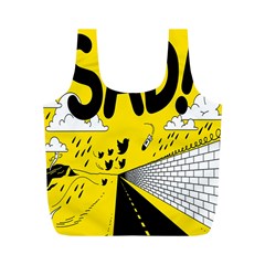 Have Meant  Tech Science Future Sad Yellow Street Full Print Recycle Bags (m)  by Mariart