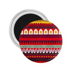 Fabric Aztec Red Line Polka Circle Wave Chevron Star 2 25  Magnets by Mariart