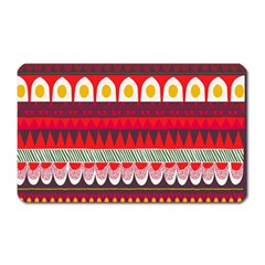 Fabric Aztec Red Line Polka Circle Wave Chevron Star Magnet (rectangular) by Mariart