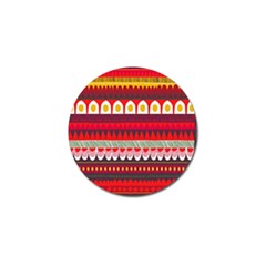 Fabric Aztec Red Line Polka Circle Wave Chevron Star Golf Ball Marker