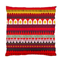 Fabric Aztec Red Line Polka Circle Wave Chevron Star Standard Cushion Case (one Side)