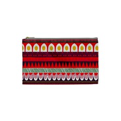 Fabric Aztec Red Line Polka Circle Wave Chevron Star Cosmetic Bag (small)  by Mariart