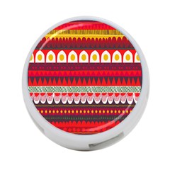 Fabric Aztec Red Line Polka Circle Wave Chevron Star 4-port Usb Hub (one Side)