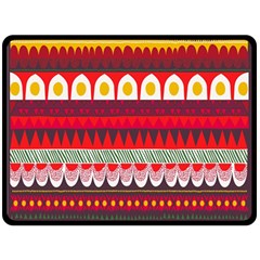 Fabric Aztec Red Line Polka Circle Wave Chevron Star Fleece Blanket (large)  by Mariart