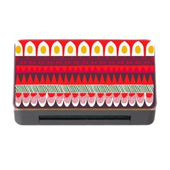 Fabric Aztec Red Line Polka Circle Wave Chevron Star Memory Card Reader With Cf by Mariart