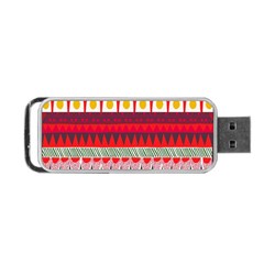 Fabric Aztec Red Line Polka Circle Wave Chevron Star Portable Usb Flash (one Side) by Mariart