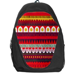 Fabric Aztec Red Line Polka Circle Wave Chevron Star Backpack Bag by Mariart