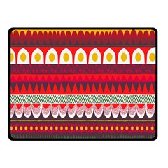 Fabric Aztec Red Line Polka Circle Wave Chevron Star Double Sided Fleece Blanket (small)  by Mariart