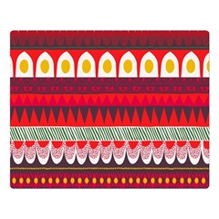 Fabric Aztec Red Line Polka Circle Wave Chevron Star Double Sided Flano Blanket (large) 