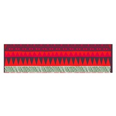 Fabric Aztec Red Line Polka Circle Wave Chevron Star Satin Scarf (oblong) by Mariart