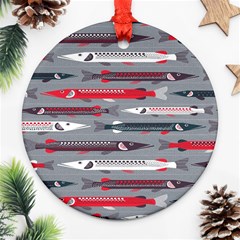 Fish Sea Beach Water Seaworld Animals Swim Ornament (round) by Mariart