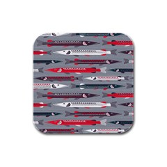 Fish Sea Beach Water Seaworld Animals Swim Rubber Square Coaster (4 Pack)  by Mariart