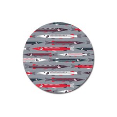 Fish Sea Beach Water Seaworld Animals Swim Magnet 3  (round) by Mariart